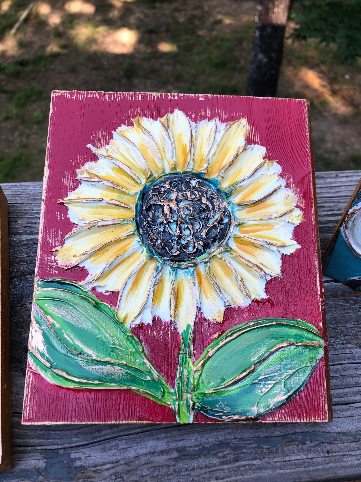 Sunflower wood panel
