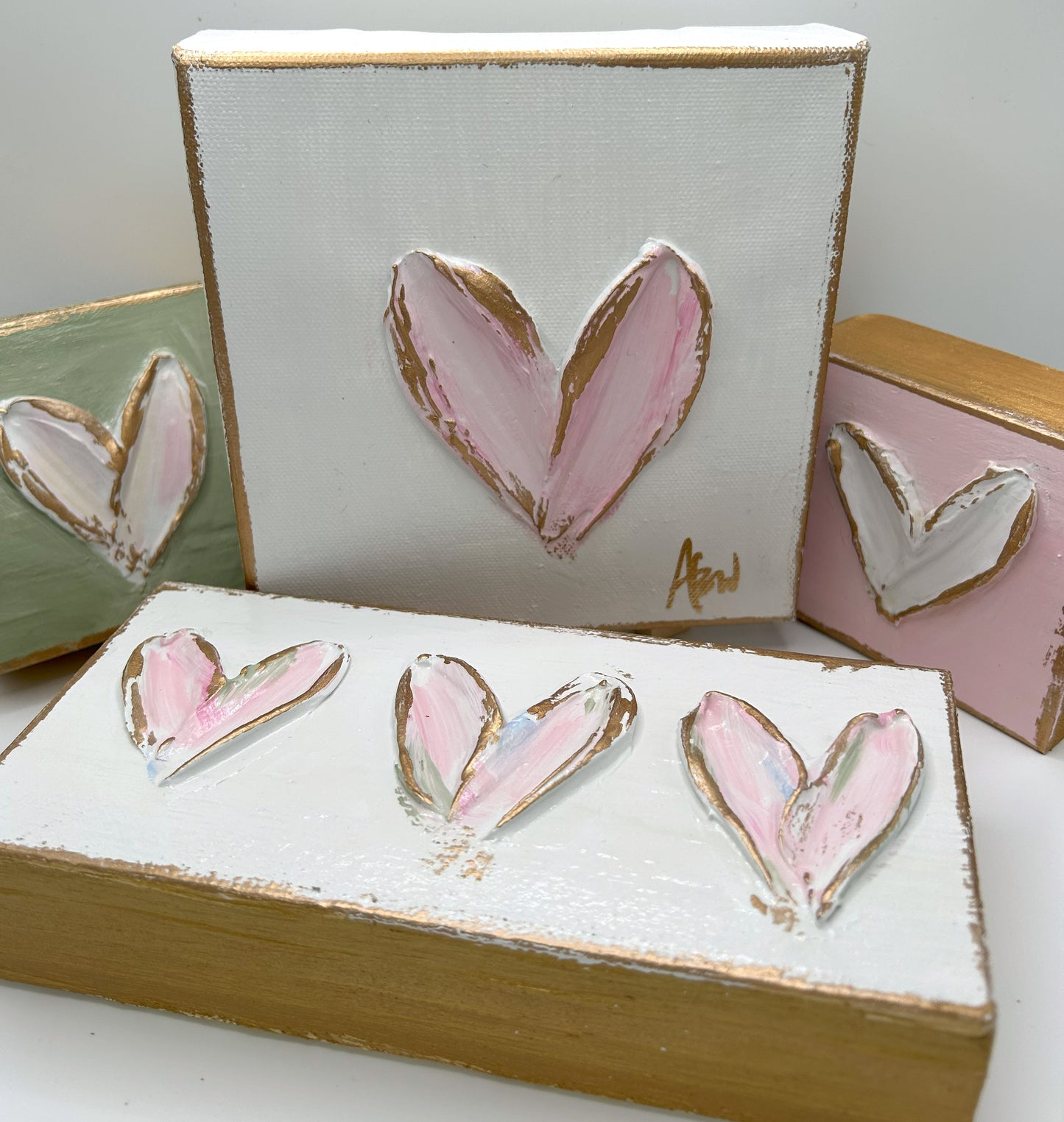 Heart on gallery canvas