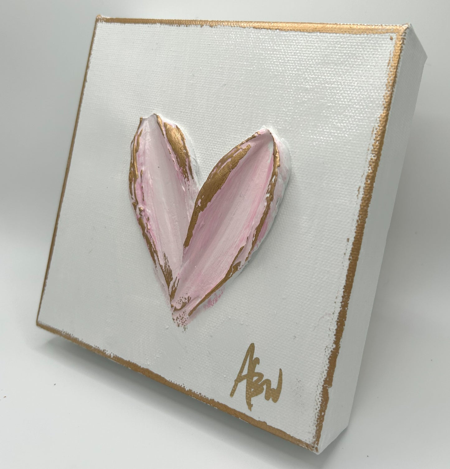 Heart on gallery canvas