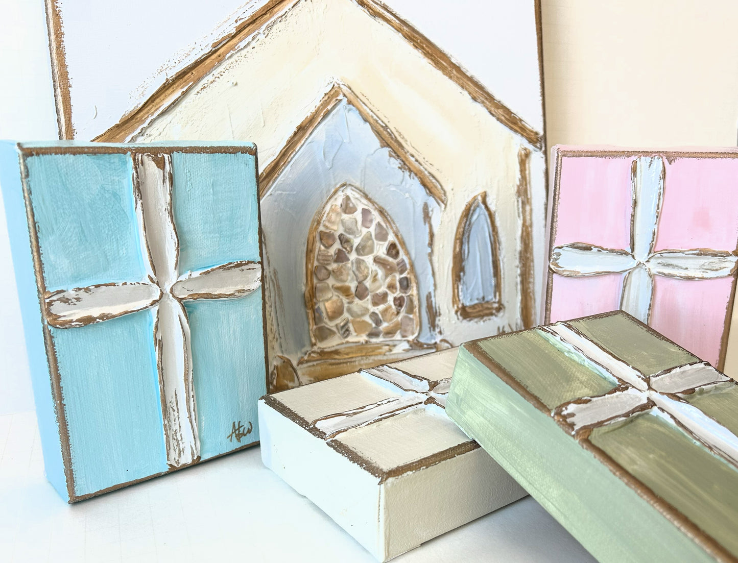 Church with Oyster Shell door - canvas art